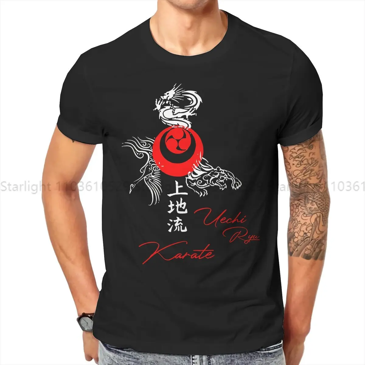 Uechi Ryu Elements TShirt For Men Kyokushin Karate Bushido Clothing Novelty T Shirt Homme