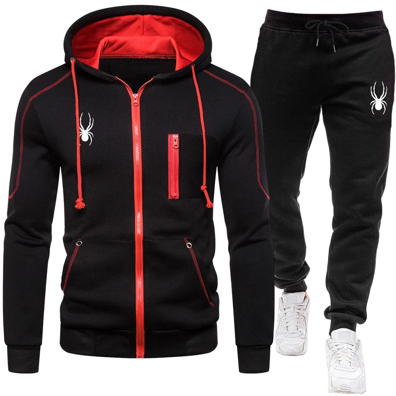 Picture 3: Tracksuit for Man High Quality Zipper Jacket and Sweatpants Autumn Winter Daily Casual Sports Motorcycle Outerwear Men's Clothes