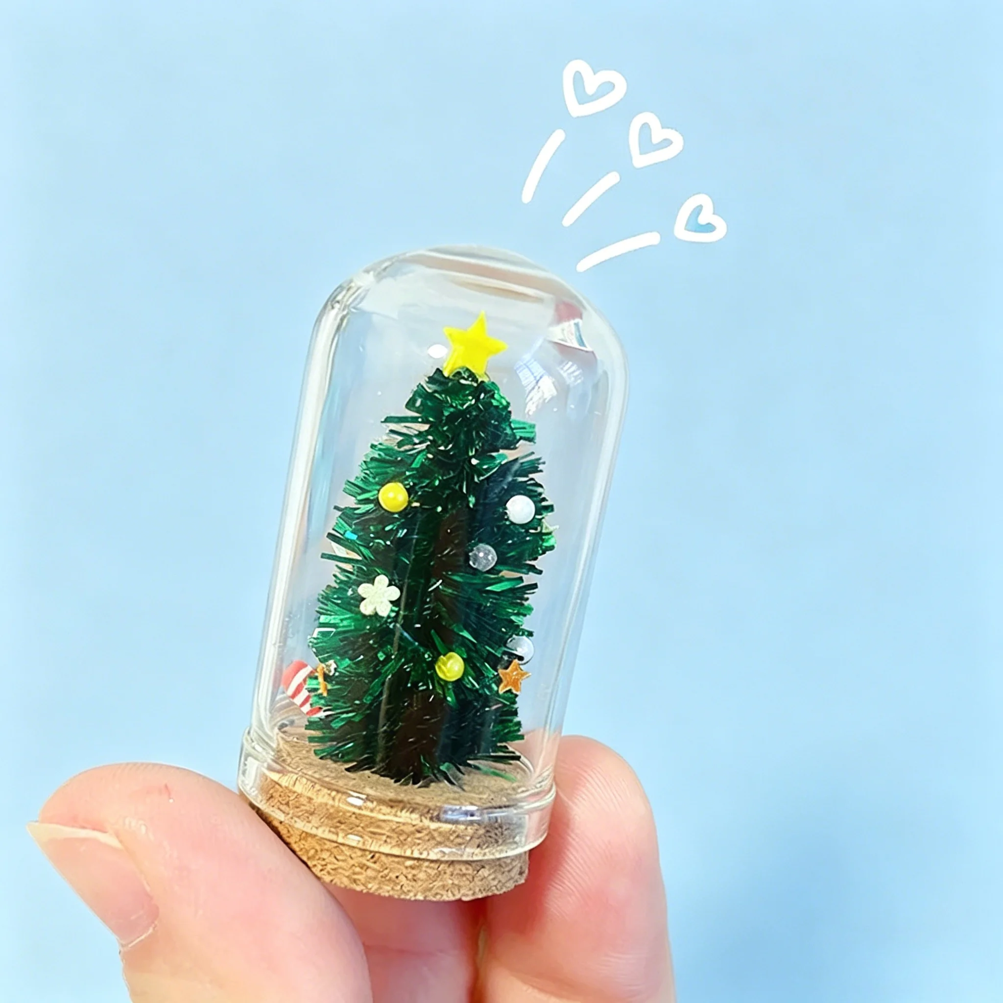 1:12 Dollhouse Miniature Glass Christmas Tree Glass Decoration Doll Christmas Bottle Model Toy Doll House Decor-Toy