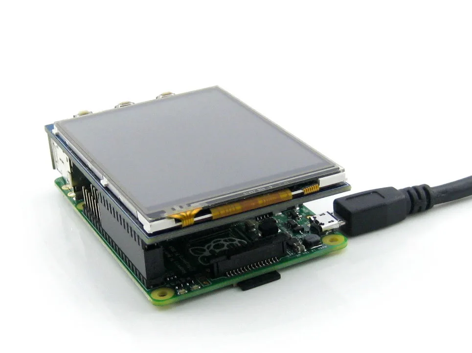 3.2inch RPi LCD (B),Resistive Touch,For Raspberry Pi, 320×240, SPI,Supports all versions of Raspberry Pi computers