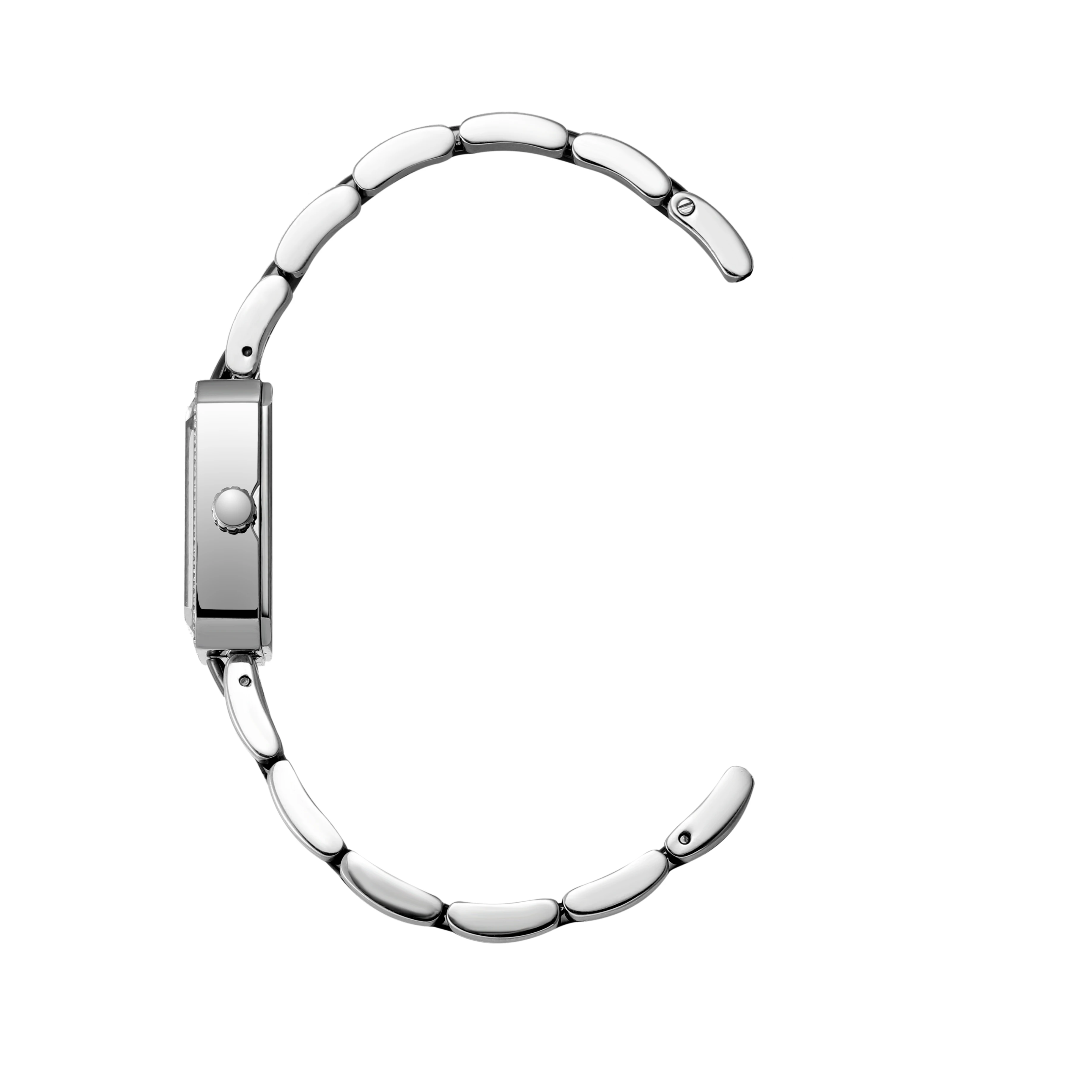 Oupai relógio retangular feminino pulseira de quartzo moda e corrente simples relógio de pulso feminino compacto e requintado à prova d'água