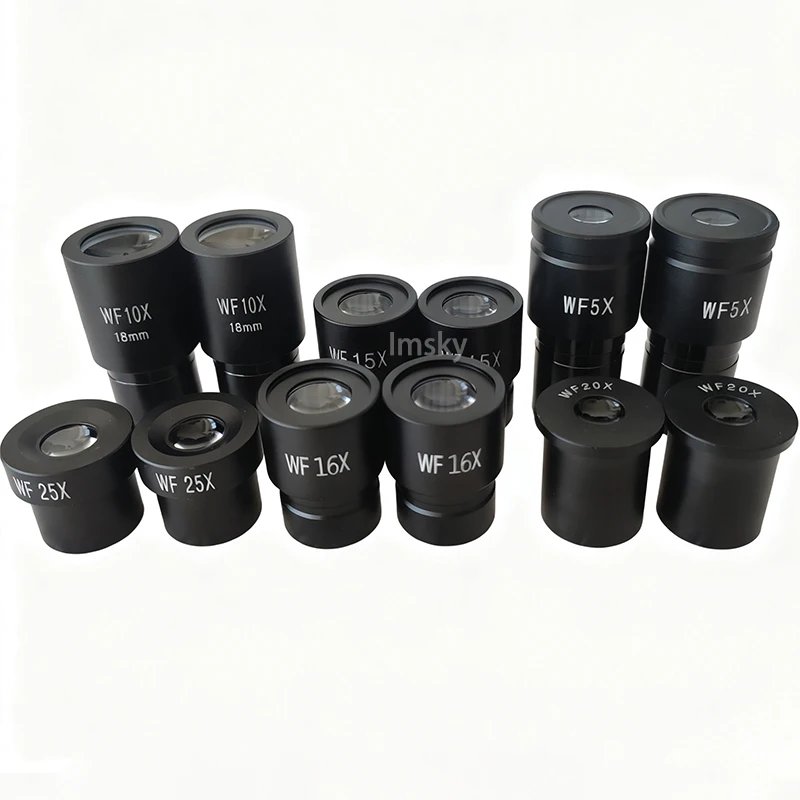 2 قطعة 23.2 مللي متر جبل WF5X 10X WF15X WF16X WF20X WF25X WF10X22 عدسة بصرية واسعة الزاوية للمجهر البيولوجي