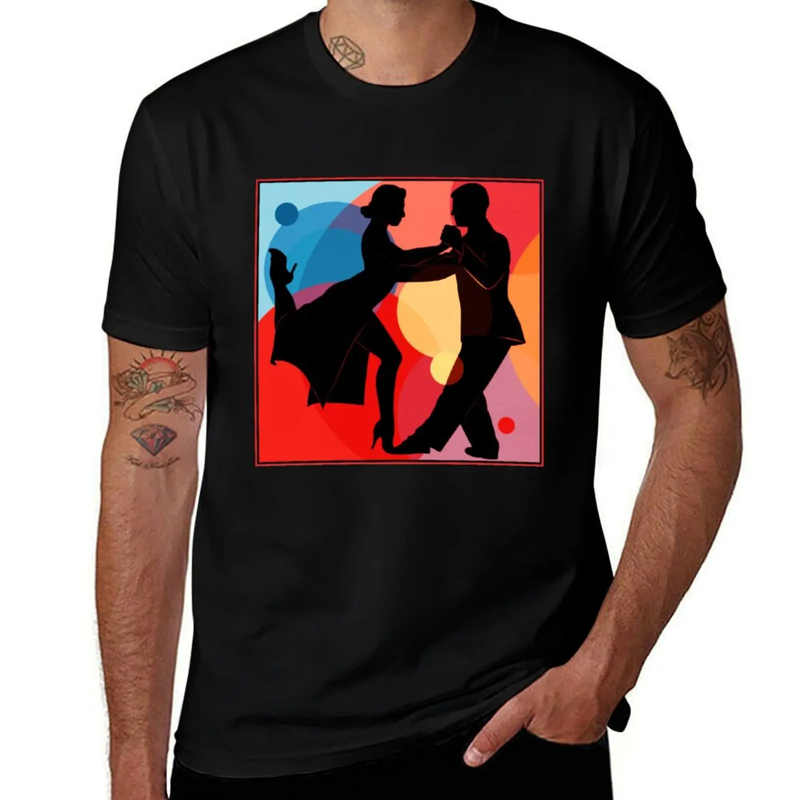 

Argentine Tango Dance Couple Silhouette doing a Boleo T-Shirt man t shirt summer funny t shirts dark humor T-Shirt