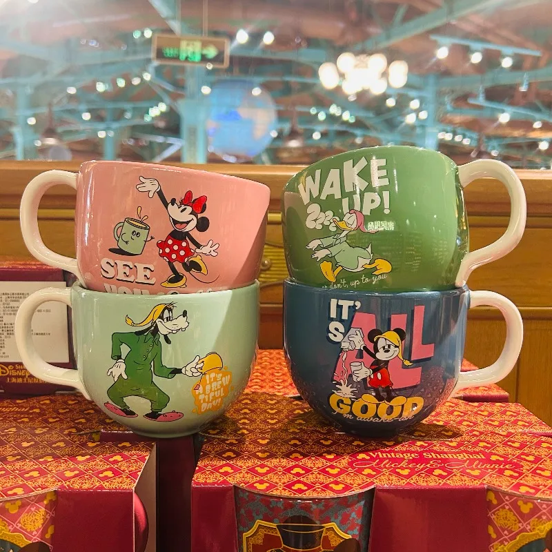 

Disney Fashion Luxury Mickey, Minnie, Donald Duck Ceramic Mug Home Creative Cartoon Large Capacity Coffee Cup Collection