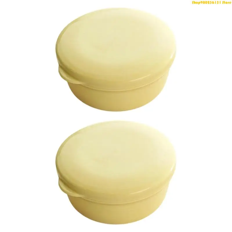 G92C 2pcs Plastic Soap Container Space Saving Design Soap Case Bathroom Accessories