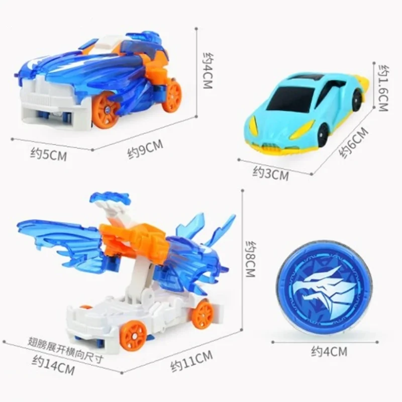 Screechers-Figurines d'action pour enfants, vitesse, déformation de mouche, voiture, bête, attaque, capture, flips, transformation, jouets, cadeau