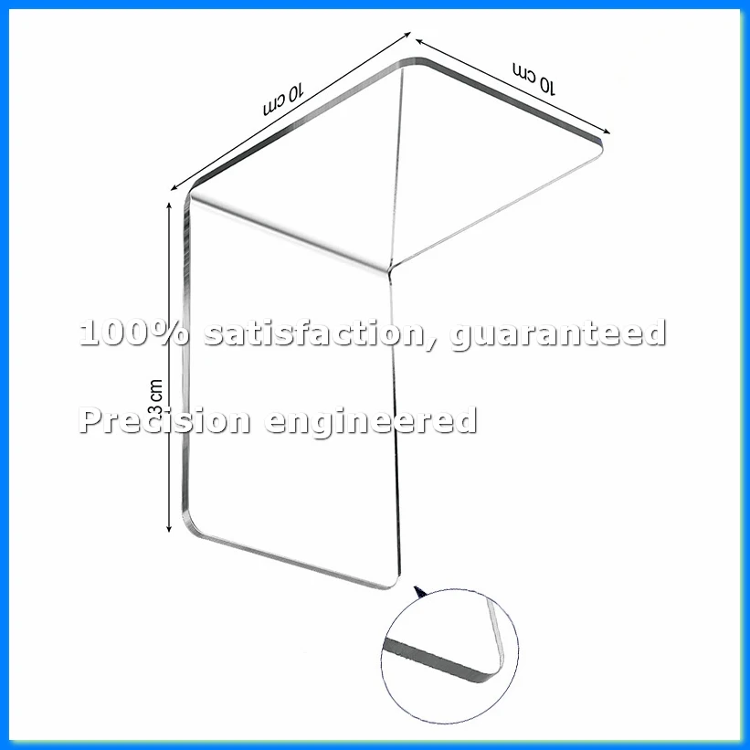 8 Transparent Bookends Acrylic Bookshelf L-Shaped Bookend Picture Book Album Compartment Board Storage Book Clip-ABYS