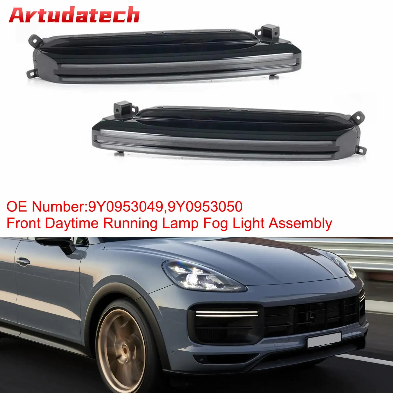 

Artudatech Front Daytime Running Lamp Fog Light Assembly For Porsche Cayenne Turbo 18-22