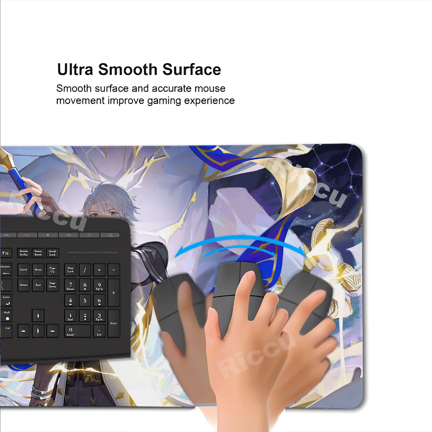 Honkai Star Rail Phainon Decoracion Mousepad ملحقات ألعاب الكمبيوتر لوحة المفاتيح مكتب الكمبيوتر لوحة الماوس المطاطية حصيرة الماوس المكتبية #5