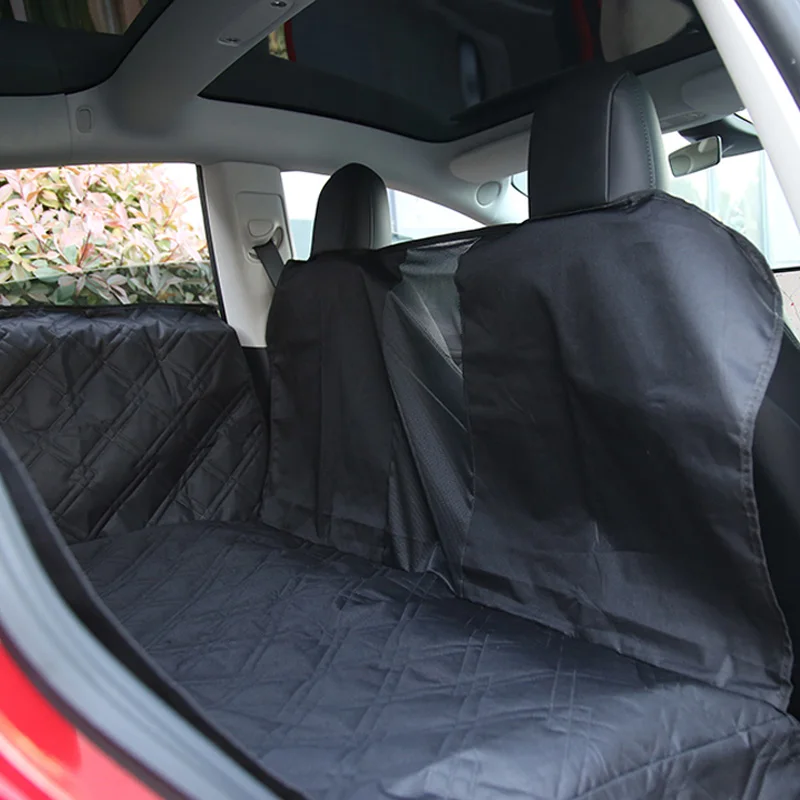 Almohadilla para mascotas para Tesla Model 3 Y, cubierta de asiento trasero, alfombrilla protectora impermeable de viaje para perros Y gatos, accesorios interiores completamente cubiertos