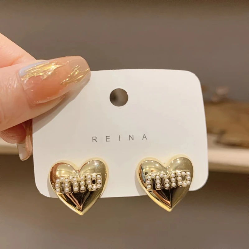 Pendientes de gota con forma de corazón para mujer, aretes de oro, Ópalo rosa, tendencia, 2024