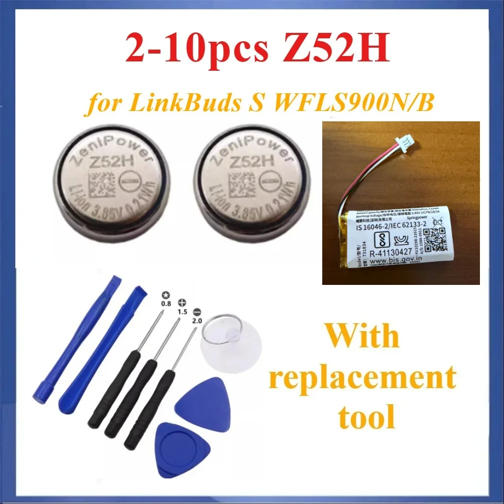 Original Z52H 3,85V 731834 Kondensator-Akku für LinkBuds S WFLS900N/B Truly Wireless Ohrhörer und für die Ladehülle