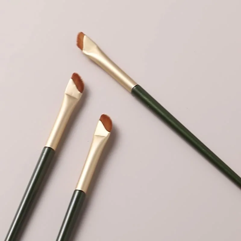 Upgrade Professionelle Make-Up-Tools Eyeliner Augenbrauen Pinsel Schräg Flache Sichel Klinge Eyeliner Pinsel Wolle Faser Augenbraue Kontur