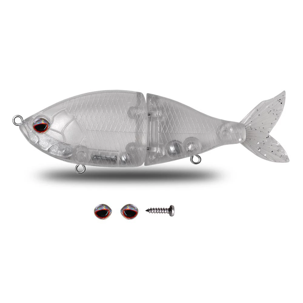 2 Section Big bass Fishng Swimming Bait Slowly Sinking Swimbait 150mm 55g Transparent ABS Plastic Fishing Lure