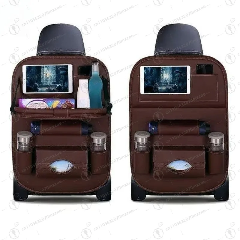 أجزاء جنرال موتورز حقيبة تخزين المقعد الخلفي للسيارة قابلة للطي حقيبة تخزين السيارة من جلد البولي يوريثين متعددة الوظائف #4