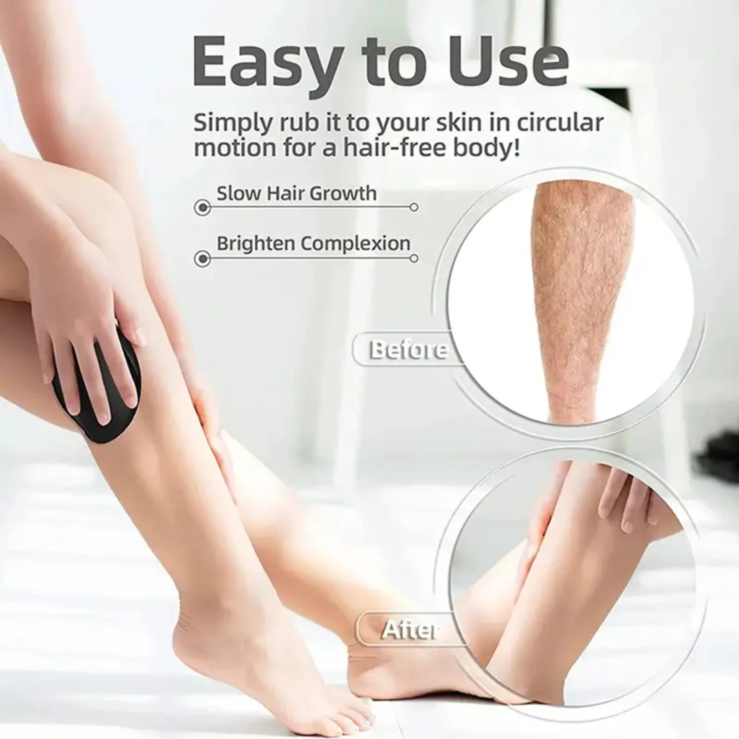 Effortlessly Pain-Free Crystal Epilator – Reusable Beauty Tool for Silky Smooth Skin and Hair Removal without Irritation