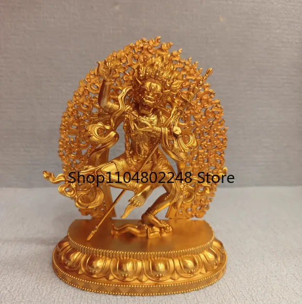 15CM Tibet Simhamukha Dakini Protector Buddha Copper Statue