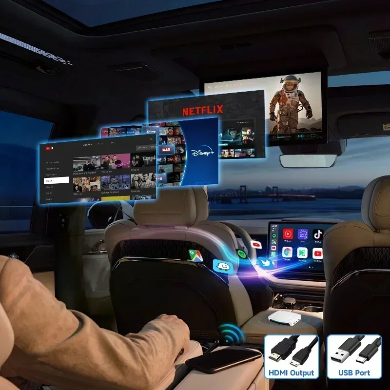 

In stock Universal Carlinkit Car Tbox UHD HDMI Wireless Carplay Ai Box Android Auto 8GB 128G Car Play Ai Tv Box SM6225 for N