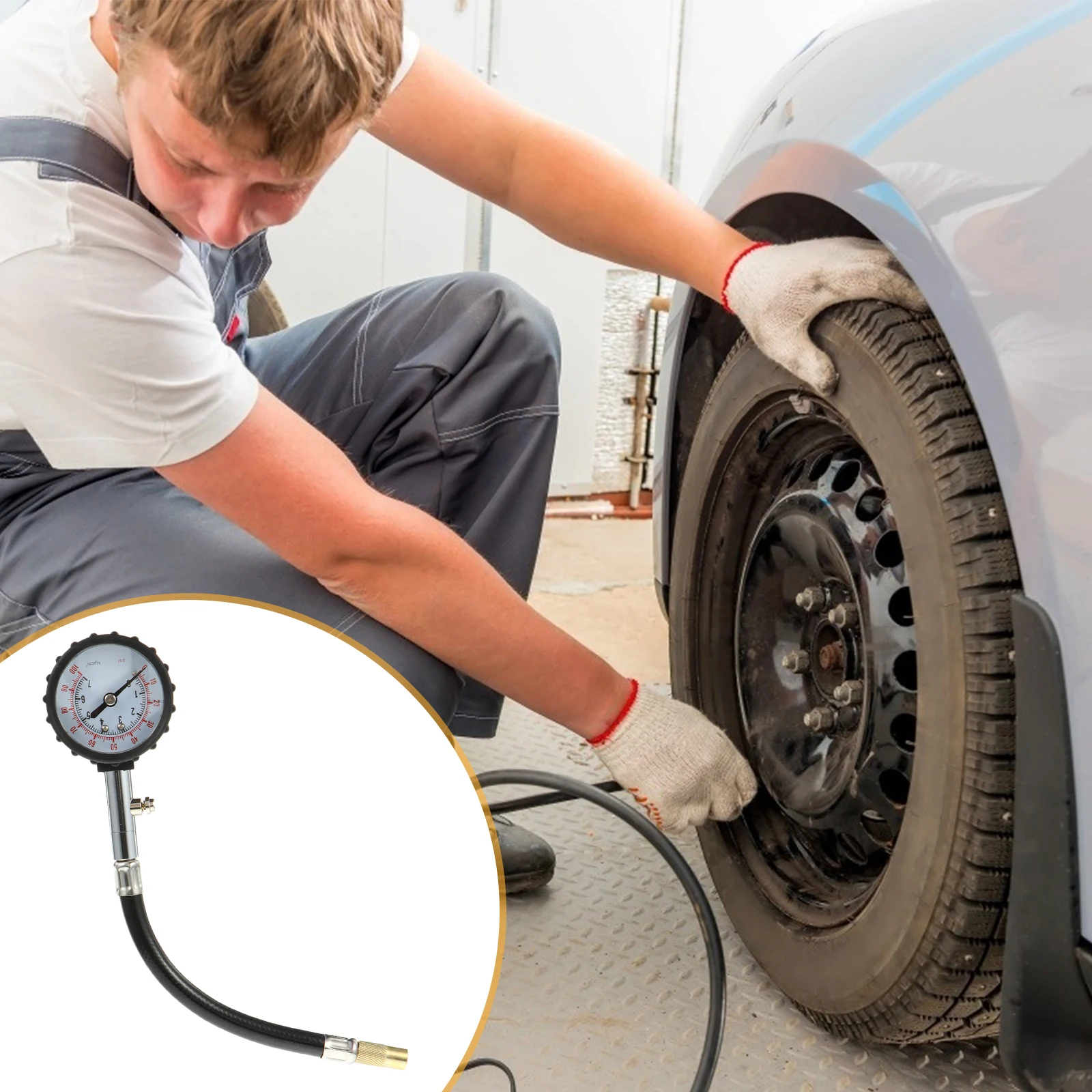 

Tire Pressure Gauge Portable Car Truck Motorcycle Vehicle Tester Aluminum Precision Reliable Automotive Repair Tools Thickness