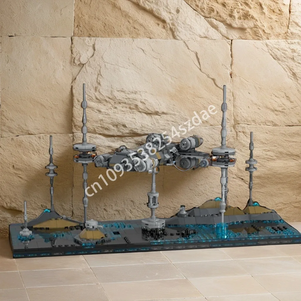 

1269pcs MOC Micro Diorama Starport Borgo Star Battle Building Blocks collector creativity teenager Christmas toy Gift