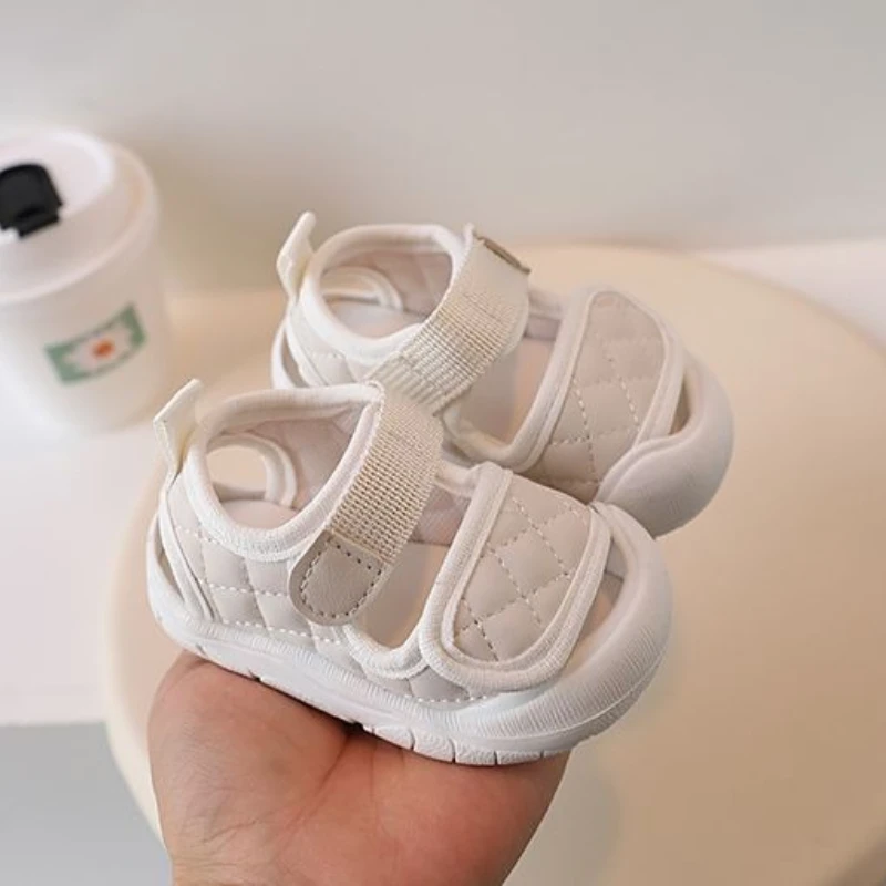 Fashion Baby Closed Toe Walking Sandals 1-3 Years Old Girls Boys Soft Sole Lightweight Beach Shoes