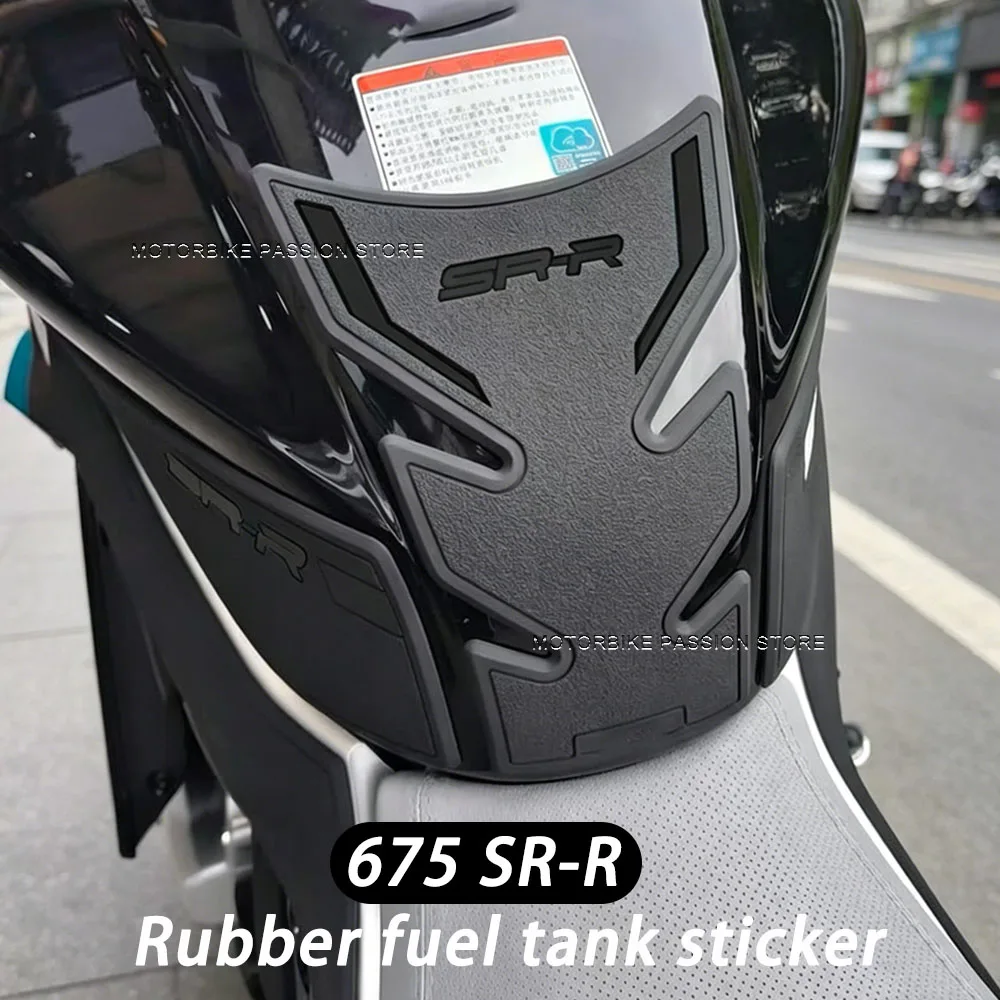 

675 SRR Motorcycle Accessories Fuel Oil Tank Pad Protector Stickers Gas Knee Grip Mat For 675SRR 675 SR-R 675 sr 675sr-r