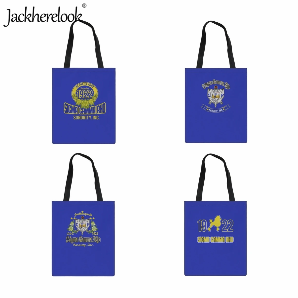 Jackherelook Fashion New Tote Bag for Women Casual Canvas Bag Hot Sigma Gamma Rho Sorority Travel Shoulder Bag Shopping Bag