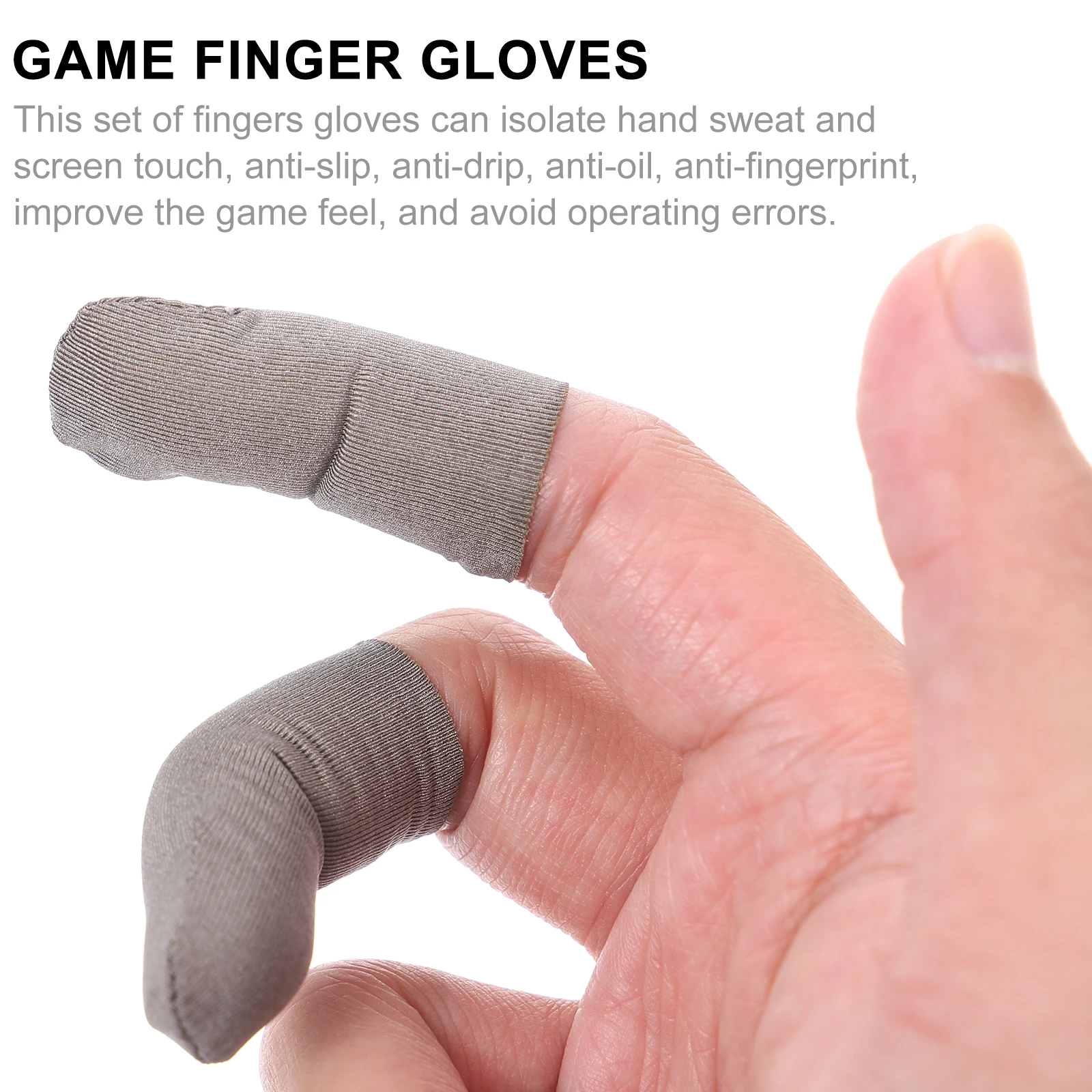 

8 Pcs Gel Finger Protectors Game Thumb Sleeve Nylon Cover Super Thin Material Isolate Sweat Gaming Experience Thumb for Gaming