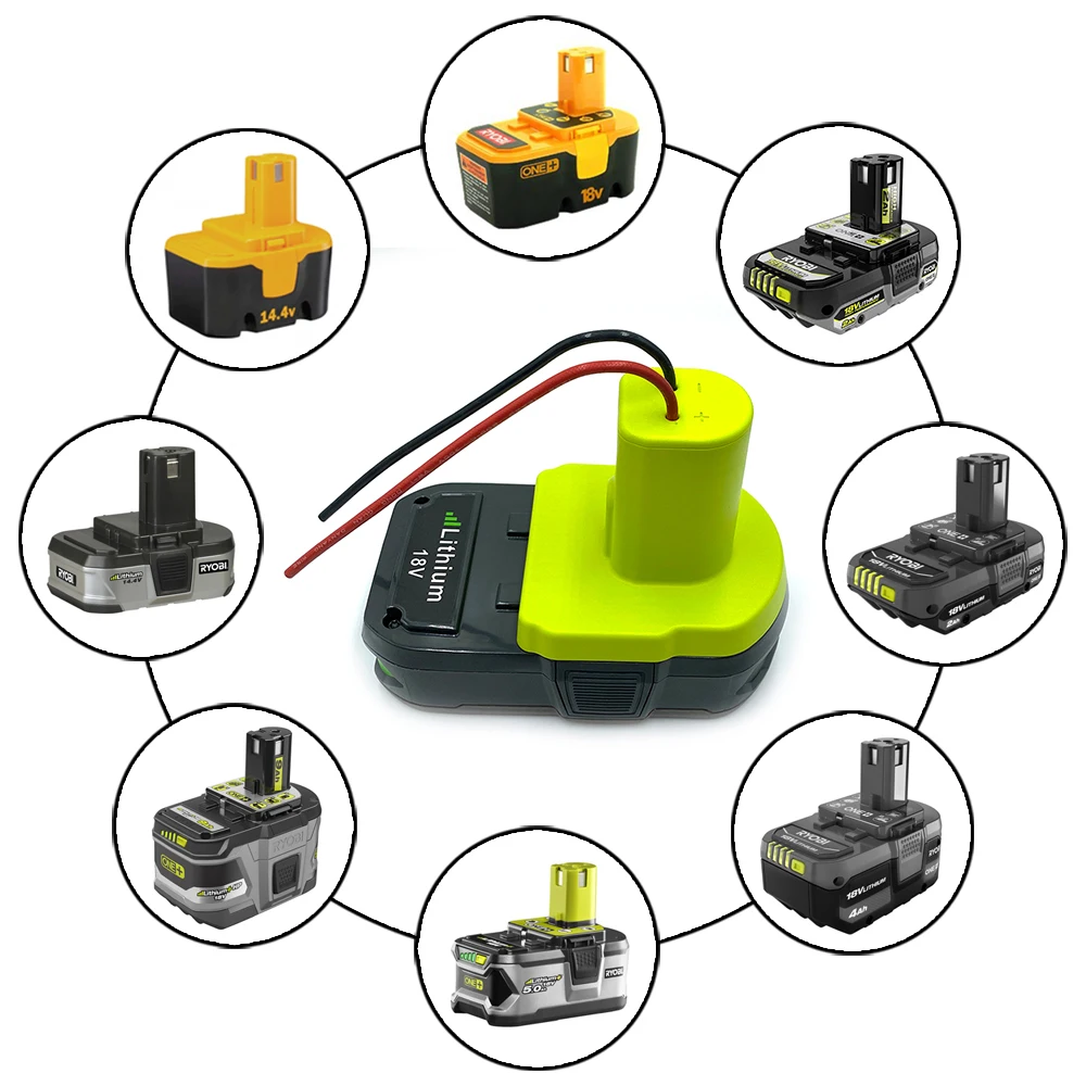 Battery Adapter for Ryobi ONE+ 18V Nimh/Li-ion Battery DIY Power Wheels Adapter Tool Connector for RYOBI Battery Dock Adapter