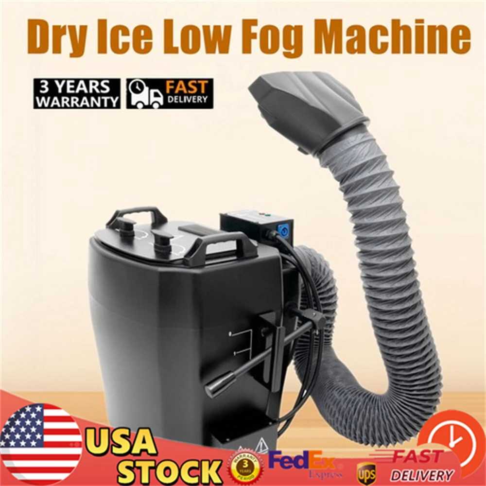 

6000W High-Efficiency Dry Ice Fog Machine Black Stainless Steel, Large 2152ft² Coverage, Intelligen for Large Stage Performances