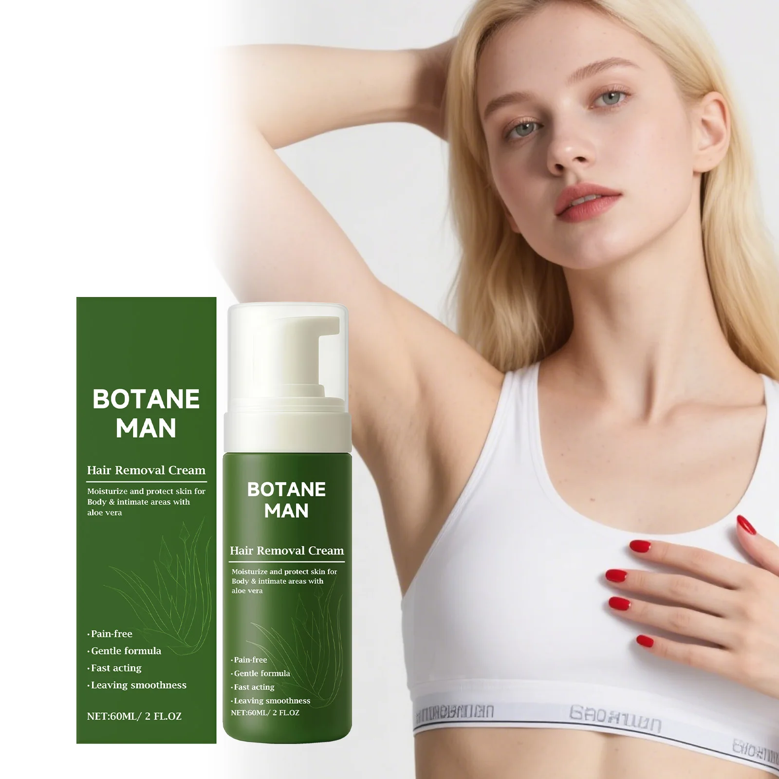 Hair Removal Cream Reduce Hair Growth Hydrating Skin Silky Smooth Painless Mildly Cleans Body Skin Hair Removal Care Product