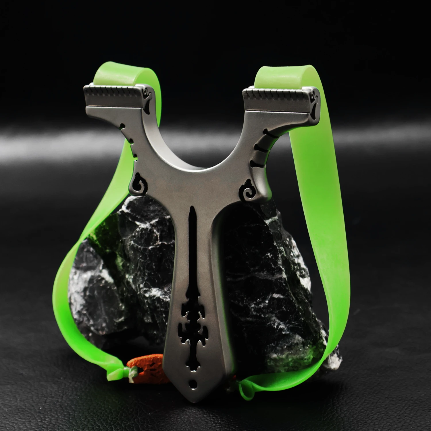 

Stainless Steel Tooth Pressed Hollow Slingshot All Metal Professional Shooting OTT 9025 Sling Hunting Slingshot