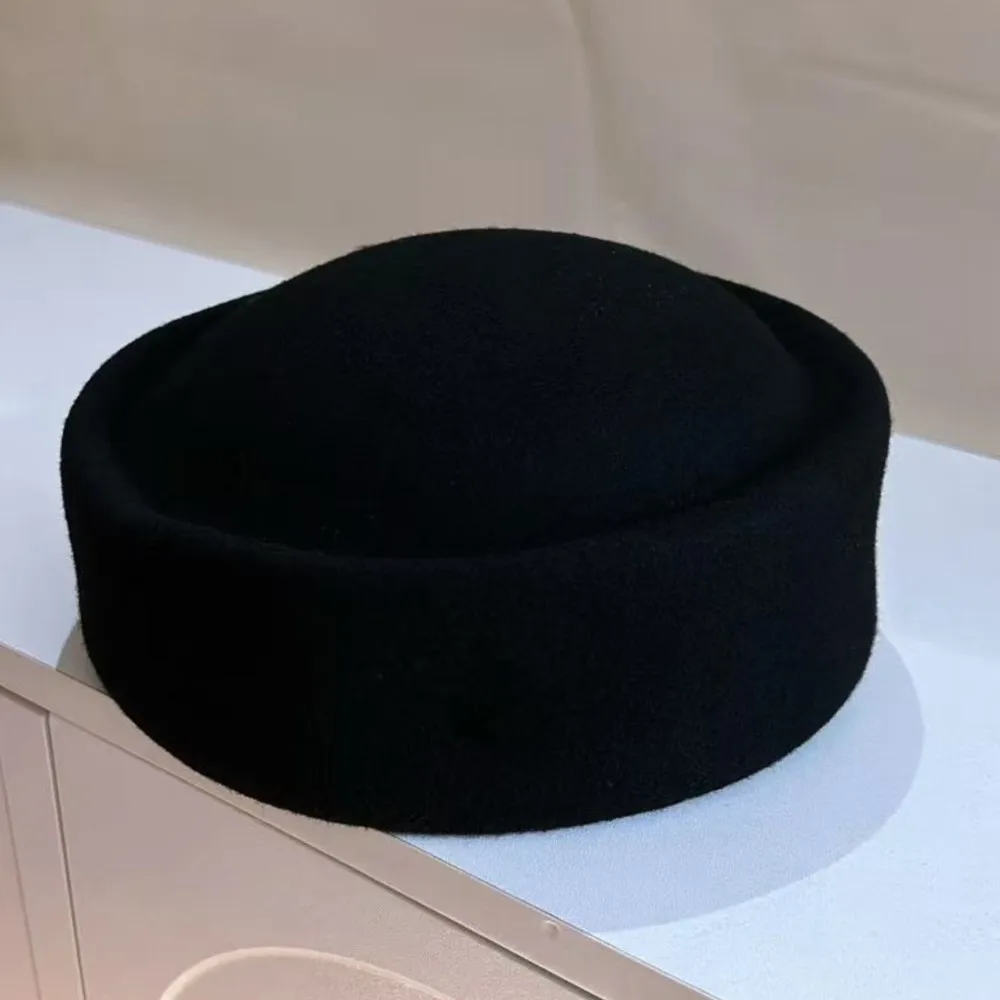 gift-women-solid-color-pillbox-hat-100-wool-flat-round-top-retro-classic-warm-fall-headwear-fashion-outdoor