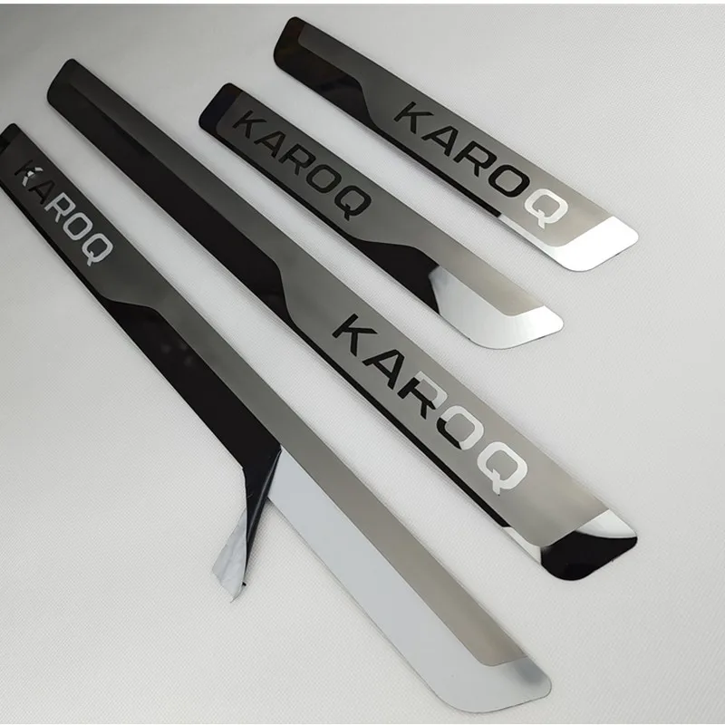 Door Sill Strip for Skoda KAROQ 2017-2022 Stainless Steel Scuff Plate Peda Pedal Cover Car Styling Stickers Auto Accessories