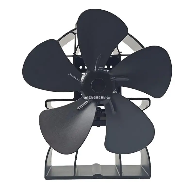 

Heat Powered Stove Fan With Temperature Gauge For Efficient Air Circulation Dropship