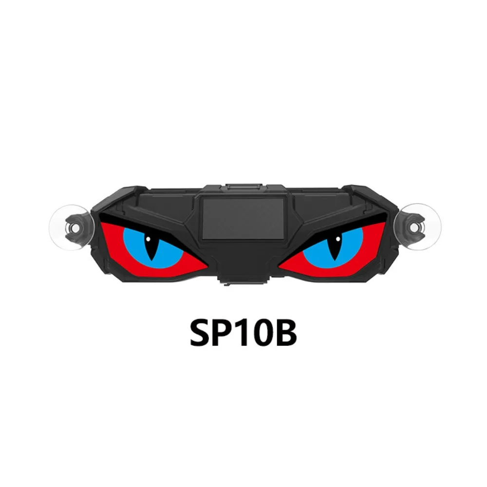 Wireless Solar LED Car Light Suction Cup Dynamic Display Devil Eyes Car Lights Vibration Lights on Vehicle Strobe Lamp
