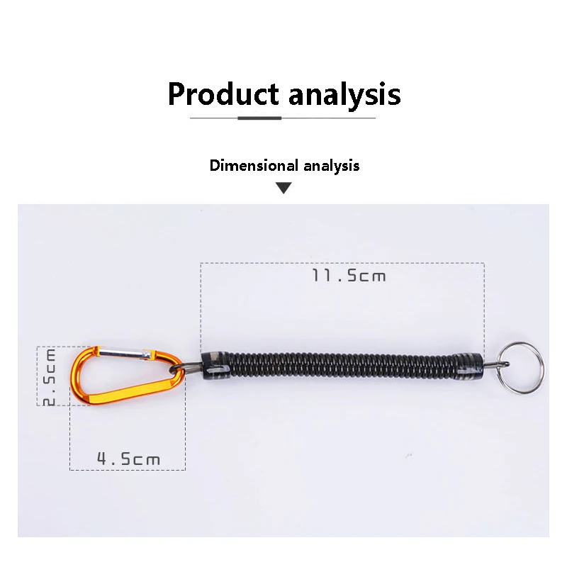 Stainless Steel Curved Nose Lua Tongs Small Lua Wire Cutters + Climbing Buckle Slip Rope Lua Tongs Prevent Loss Of Spring Rope