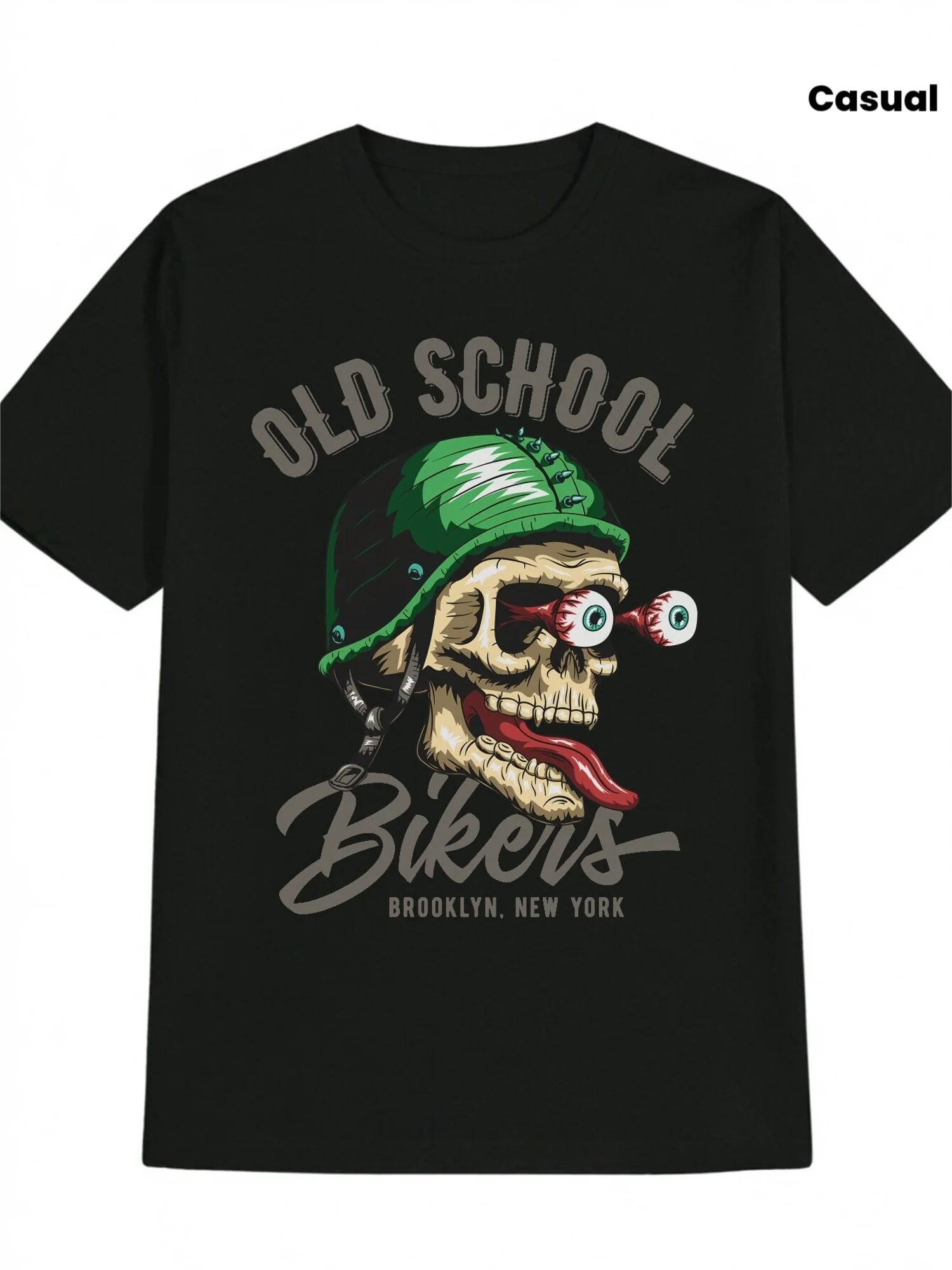 

Men's Casual Round-neck T-shirt, Printed Pattern Men's Top,Men's Gift