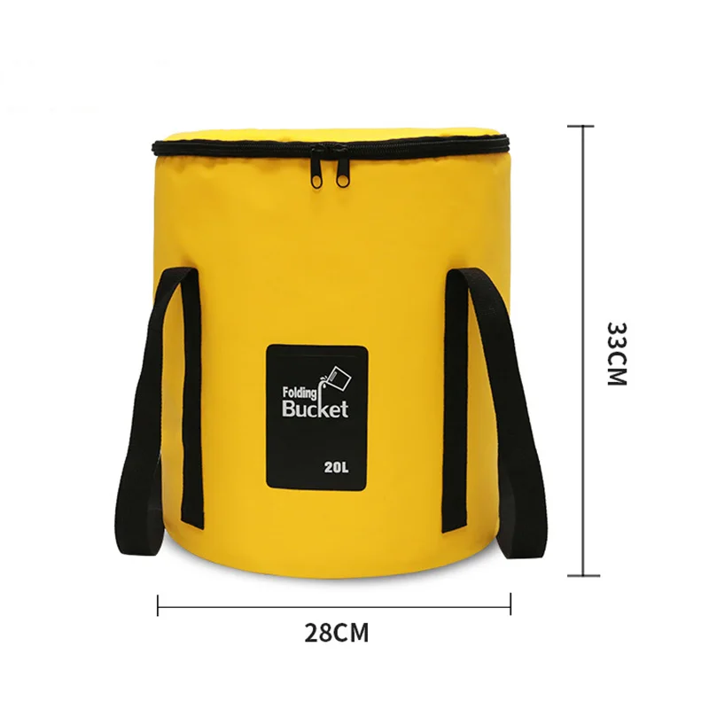 20L Thicken Thermal Insulation Folding Fishing Bucket Waterproof Fishing Box Portable Bucket Outdoor Travel Water Storage Bag