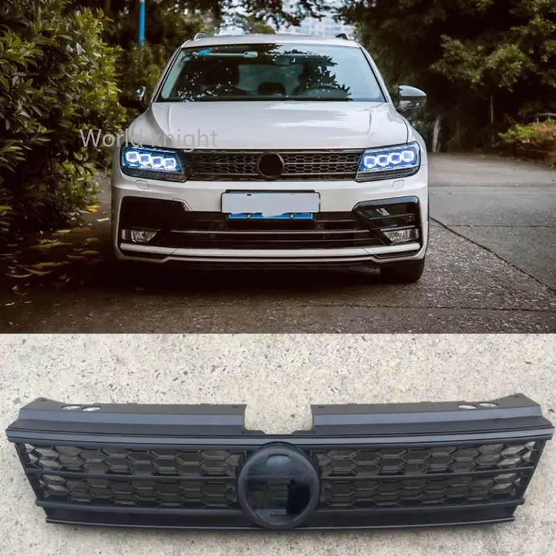 For Volkswagen vw Tiguan 2016-2018 L Car Front racing Grille  Around Trim Racing Grills Trim Car styling