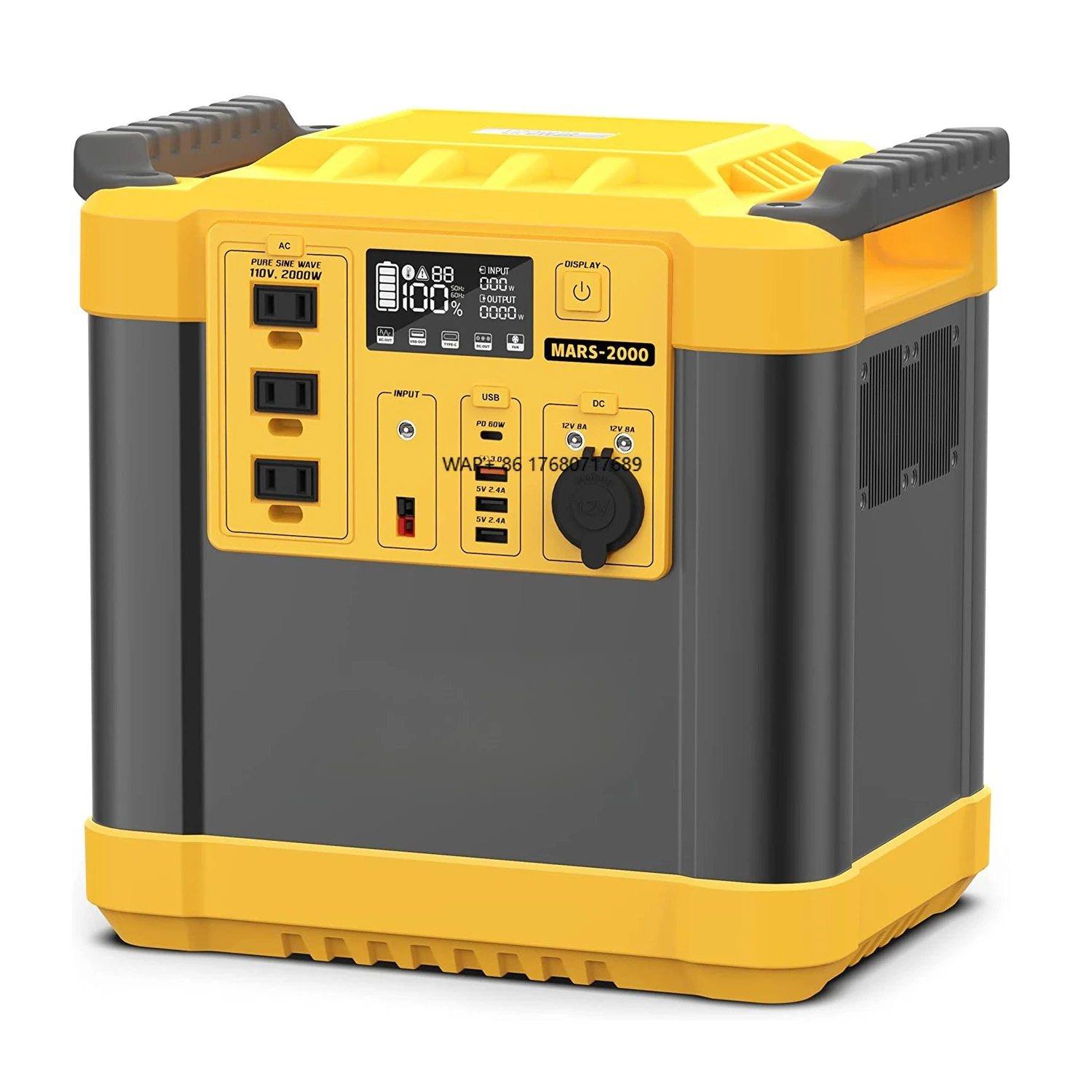 220V 110V Emergency Backup Generator Wireless Charging Portable Solar Power Station for Home and Outdoor Batteries