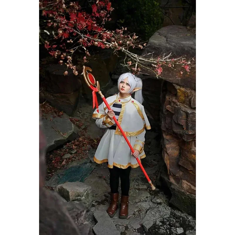 أزياء فريرين التأثيرية أنيمي فريرين بيوند فستان نهاية الرحلة آذان شعر مستعار الزي الخيال النساء الكبار كرنفال ملابس الحفلات ماجى