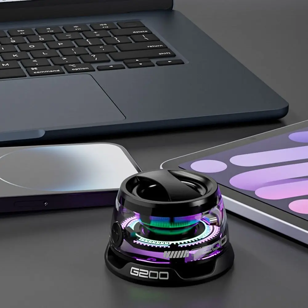 Multifuncional mini alto-falante bluetooth magnético usb recarregável subwoofer alto-falante rgb iluminação caixa de som sem fio