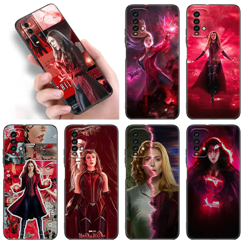 Marvel Wanda Black Phone Case For funda Xiaomi Redmi Note 12 11 11S 11T 10 10T 5G 10S 9S 9 8T Pro 11A A1 Plus Silicone Cover