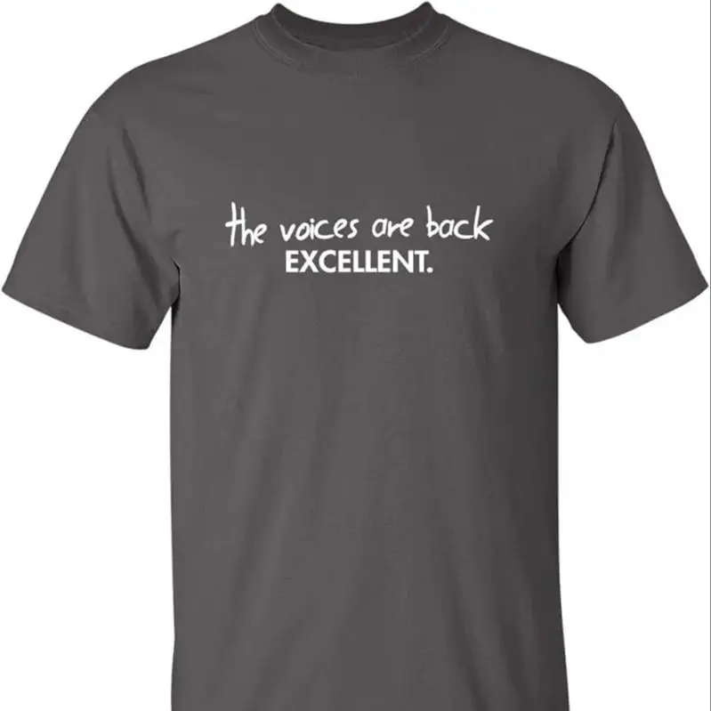 The Voices are Back Excellent Graphic Novelty Sarcastic Funny T Shirt