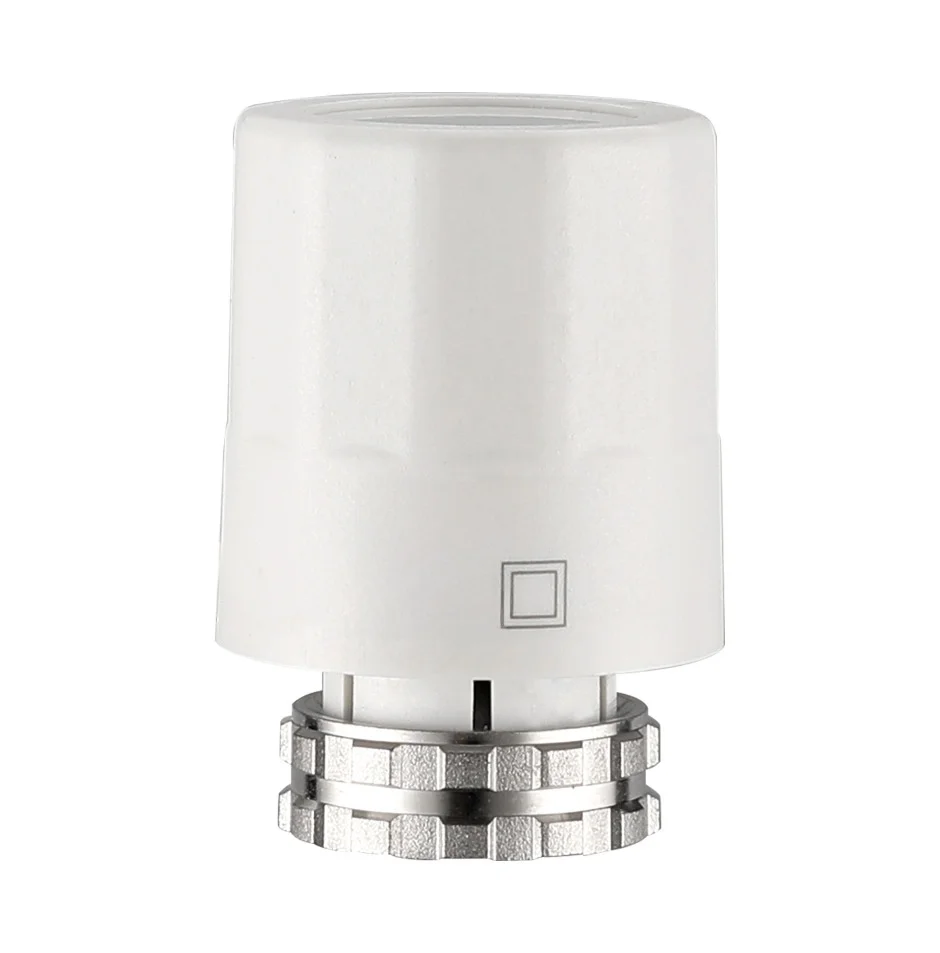 Normally Open Electric Thermal Actuator 24V 230V M30x1.5 For Underfloor Heating Manifold Valve Control White PC Material