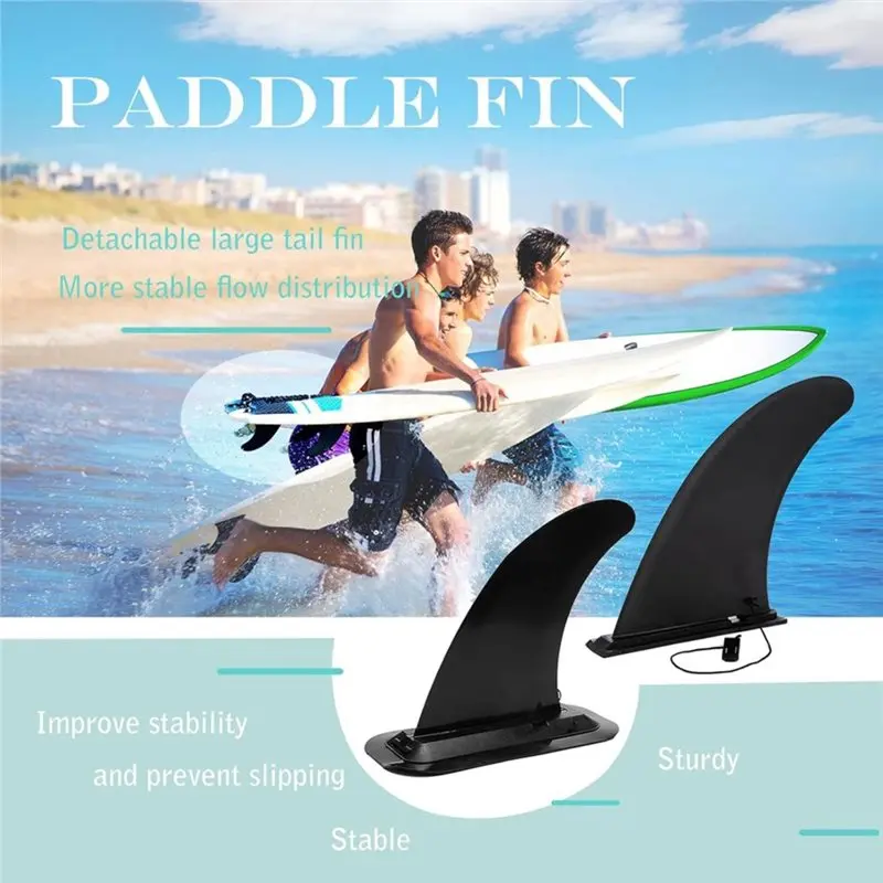 【SPECIAL】For Surfboard Fin Replacement- Removable& Quick Release Center 2Pcs Paddle Board Fin With Base Set, Slide-In Design