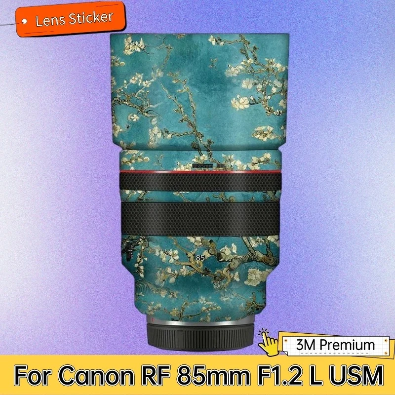 レンズステッカー-キヤノン-rf-85mm-f12-l-usm-保護スキンデカールフィルム-アンチスクラッチプロテクターコート-rf85-rf85-12-rf85-12