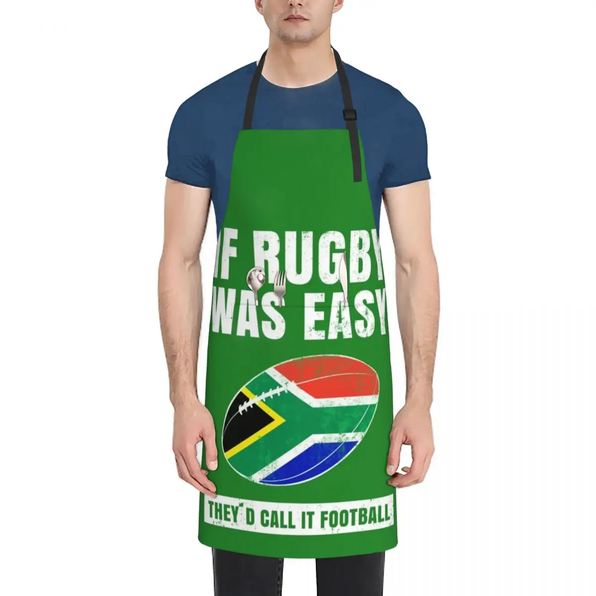 South Africa Rugby Funny Support Gift Apron Costume Waiter custom women's kitchen Apron