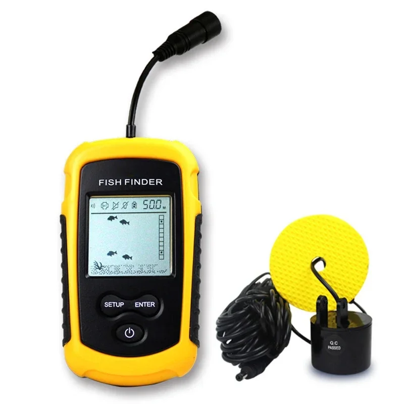 LUCKY FF1108-1 Portable Fish Finder Ice Fishing Sonar Sounder Alarm Transducer Fishfinder 0.7-100m Fishing Echo Sounder